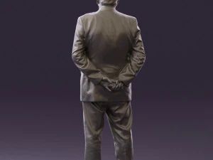 man in full blavk suit 0583 3d print ready 3D Print Model