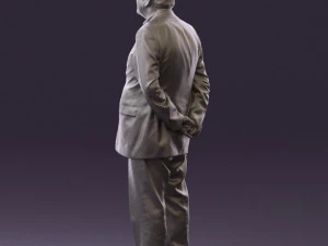 man in full blavk suit 0583 3d print ready 3D Print Model