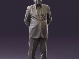 man in full blavk suit 0583 3d print ready 3D Print Model