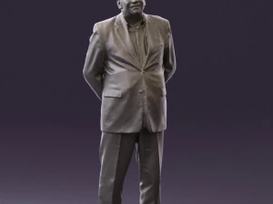 man in full blavk suit 0583 3d print ready 3D Print Model