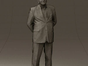 man in full blavk suit 0583 3d print ready 3D Print Model