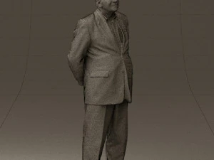 man in full blavk suit 0583 3d print ready 3D Print Model
