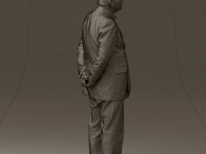 man in full blavk suit 0583 3d print ready 3D Print Model