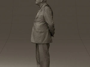 man in full blavk suit 0583 3d print ready 3D Print Model