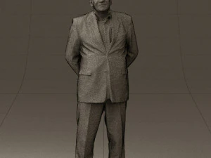 man in full blavk suit 0583 3d print ready 3D Print Model