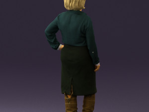woman in black long bworn shoes 0572 Modelo 3D