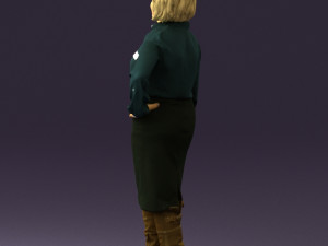 woman in black long bworn shoes 0572 Modelo 3D