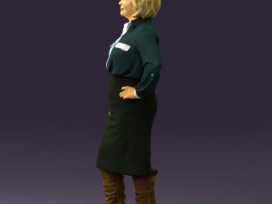 woman in black long bworn shoes 0572 Modelo 3D
