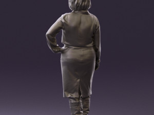 woman in black long bworn shoes 0572 Modelo 3D