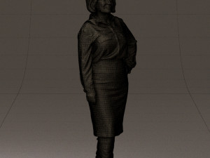 woman in black long bworn shoes 0572 Modelo 3D
