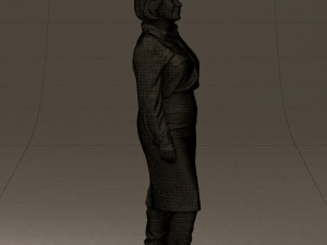 woman in black long bworn shoes 0572 Modelo 3D