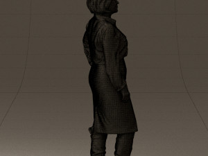 woman in black long bworn shoes 0572 Modelo 3D
