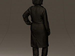 woman in black long bworn shoes 0572 Modelo 3D