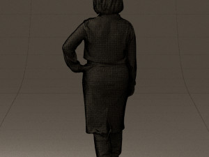 woman in black long bworn shoes 0572 Modelo 3D