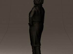 woman in black long bworn shoes 0572 Modelo 3D