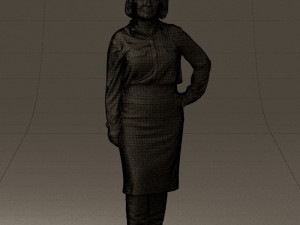 woman in black long bworn shoes 0572 Modelo 3D