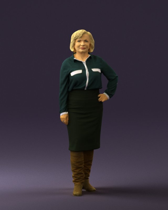 woman in black long bworn shoes0572 3d print ready Model Cetak 3D .c4d .max .obj .3ds .fbx .stl .blend 
