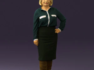 woman in black long bworn shoes0572 3d print ready 3D Print Model