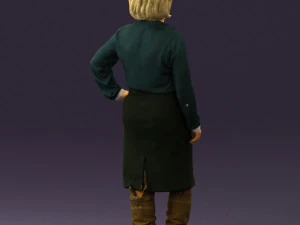 woman in black long bworn shoes0572 3d print ready 3D Print Model