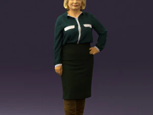 woman in black long bworn shoes0572 3d print ready 3D Print Model