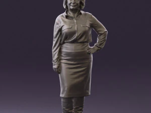 woman in black long bworn shoes0572 3d print ready 3D Print Model
