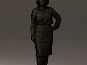 woman in black long bworn shoes0572 3d print ready 3D Print Model