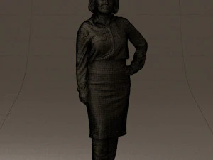 woman in black long bworn shoes0572 3d print ready 3D Print Model
