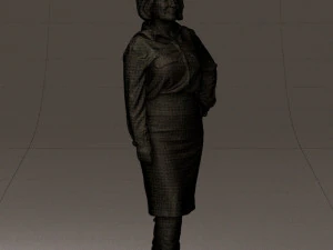 woman in black long bworn shoes0572 3d print ready 3D Print Model