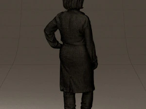 woman in black long bworn shoes0572 3d print ready 3D Print Model