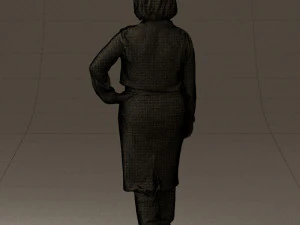 woman in black long bworn shoes0572 3d print ready 3D Print Model