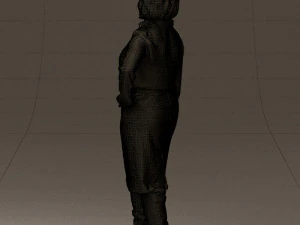 woman in black long bworn shoes0572 3d print ready 3D Print Model