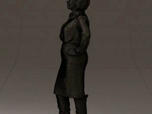 woman in black long bworn shoes0572 3d print ready 3D Print Model