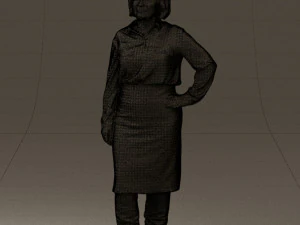 woman in black long bworn shoes0572 3d print ready 3D Print Model