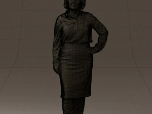 woman in black long bworn shoes0572 3d print ready 3D Print Model