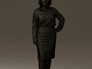 woman in black long bworn shoes0572 3d print ready 3D Print Model