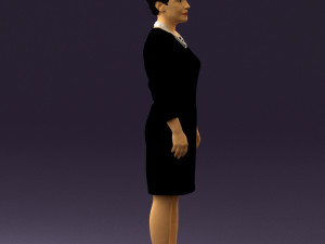 woman in black shirt hair 0575 3d print ready 3D Print Model