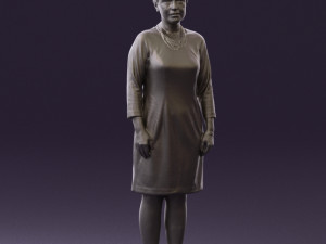 woman in black shirt hair 0575 3d print ready 3D Print Model