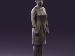 woman in black shirt hair 0575 3d print ready 3D Print Model