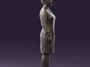 woman in black shirt hair 0575 3d print ready 3D Print Model