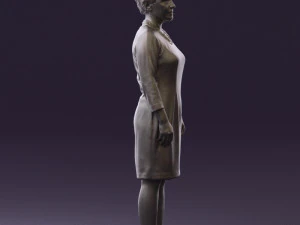 woman in black shirt hair 0575 3d print ready 3D Print Model