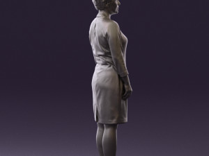 woman in black shirt hair 0575 3d print ready 3D Print Model