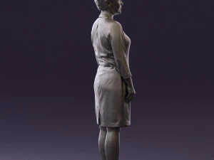 woman in black shirt hair 0575 3d print ready 3D Print Model