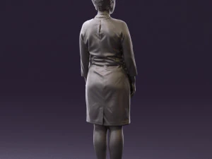 woman in black shirt hair 0575 3d print ready 3D Print Model