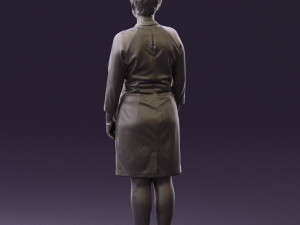 woman in black shirt hair 0575 3d print ready 3D Print Model