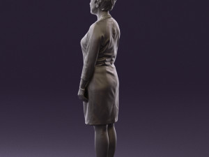 woman in black shirt hair 0575 3d print ready 3D Print Model