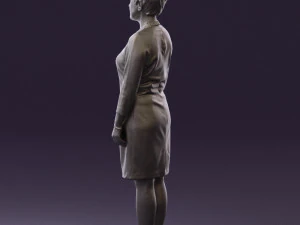 woman in black shirt hair 0575 3d print ready 3D Print Model