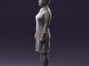 woman in black shirt hair 0575 3d print ready 3D Print Model