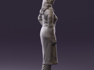 woman in striped red hair 0576 3d print ready Modelo de impresión 3D