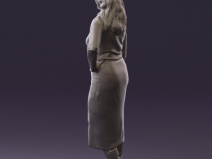 woman in striped red hair 0576 3d print ready Modelo de impresión 3D