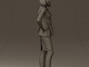 woman in turquoise dress 0579 3d print ready 3D Baskı Modeli
